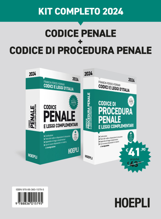 Könyv Codice penale+Codice di procedura penale. Kit completo 2024 