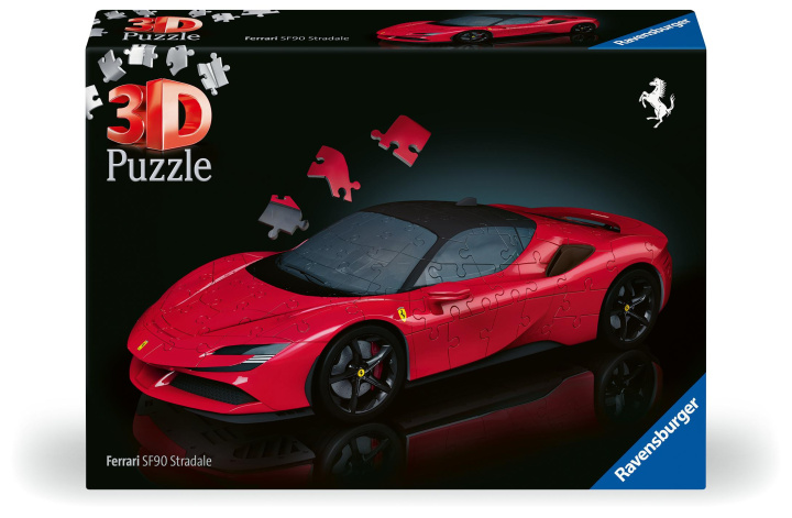 Hra/Hračka Ravensburger 3D Puzzle 11576 - Ferrari SF90 Stradale - Der ikonische Supersportwagen aus Maranello als 3D Puzzle Auto 