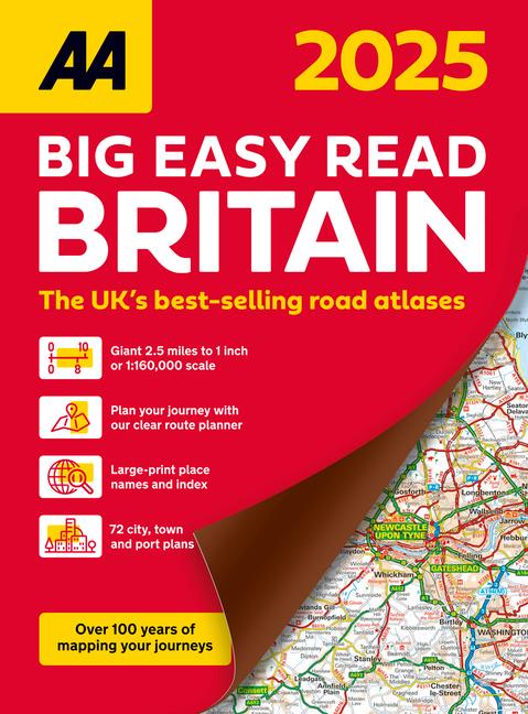 Kniha AA Big Easy Read Atlas Britain 2025 