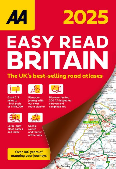 Carte AA Easy Read Atlas Britain 2025 