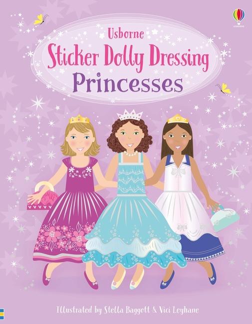 Kniha Sticker Dolly Dressing Princesses Vici Leyhane