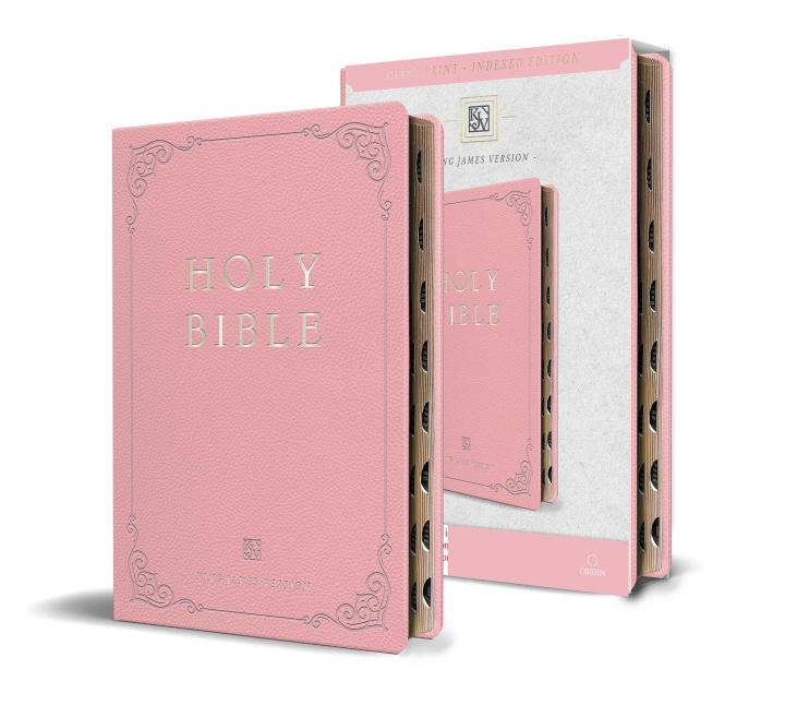 Книга KJV Holy Bible, Giant Print Large Format, Pink Premium Imitation Leather with Ri Bbon Marker, Red Letter, and Thumb Index 