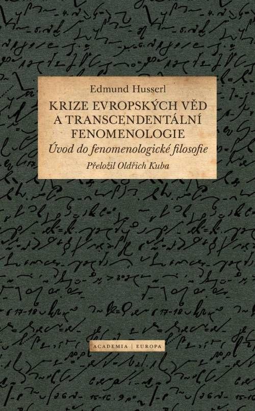 Book Krize evropských věd a transcendentální fenomenologie Edmund Husserl
