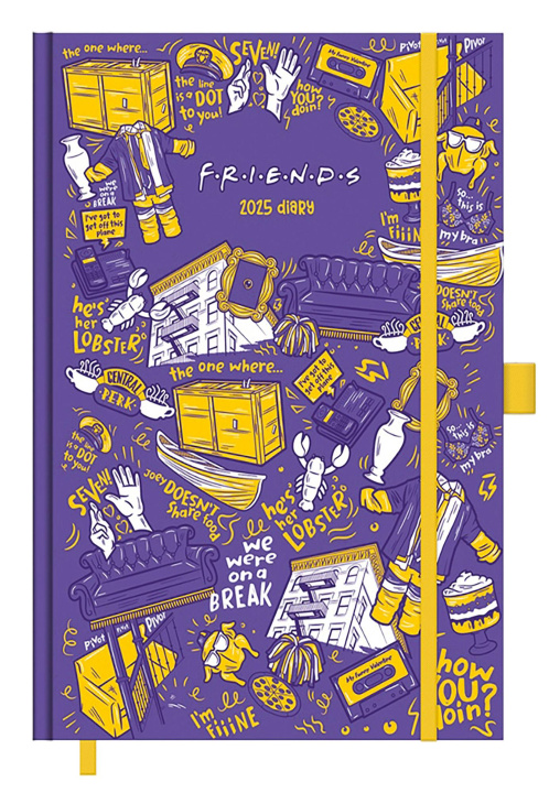 Naptár/Határidőnapló Friends Taschenkalender 2025 14,5 x 21,5 cm 