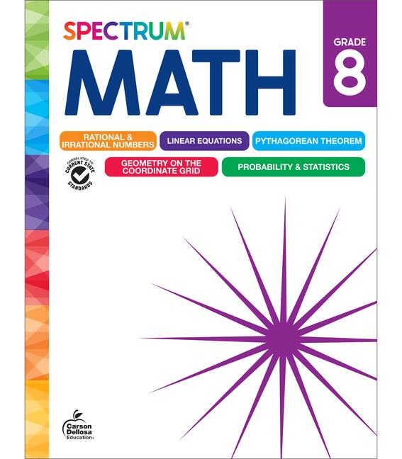 Buch Spectrum Math Workbook, Grade 8 Carson Dellosa Education