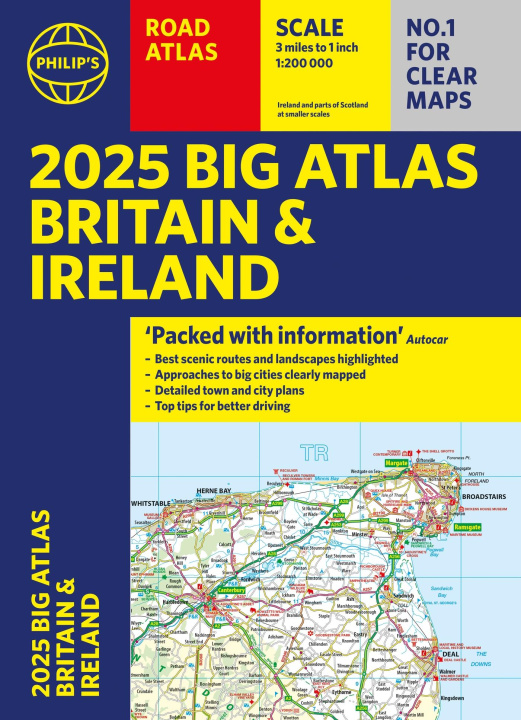 Könyv 2025 Philip's Big Road Atlas of Britain & Ireland Philip's Maps