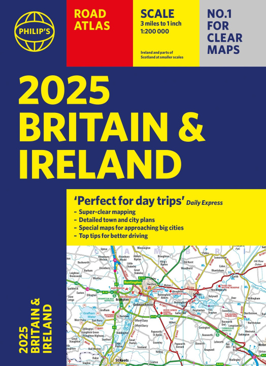 Kniha 2025 Philip's Road Atlas Britain and Ireland Philip's Maps