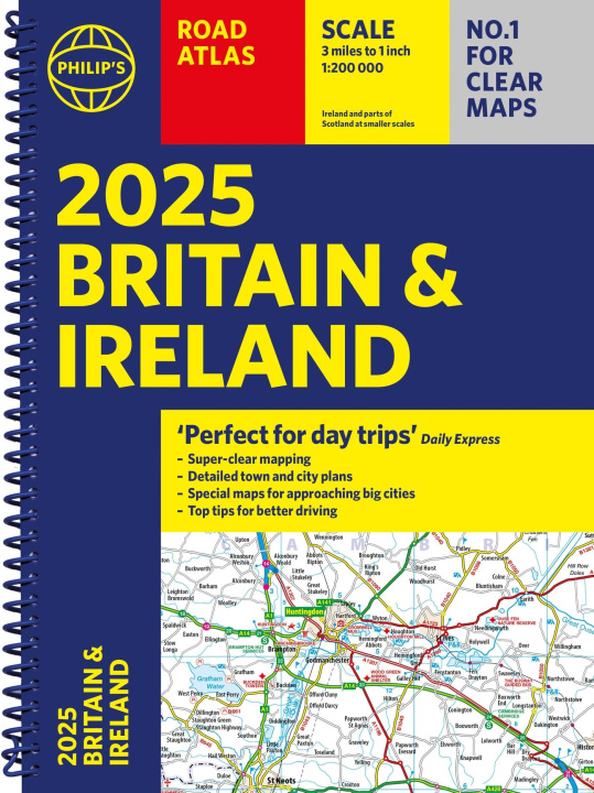 Kniha 2025 Philip's Road Atlas Britain and Ireland Philip's Maps