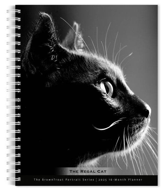 Kalendář/Diář The Browntrout Portrait Series: The Regal Cat 2025 6 X 7.75 Inch Spiral-Bound Wire-O Weekly Engagement Planner Calendar New Full-Color Image Every Wee 