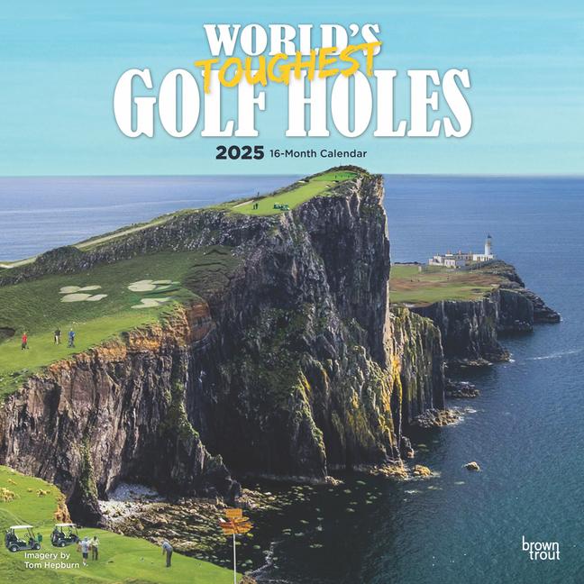 Calendar/Diary World's Toughest Golf Holes Official 2025 12 X 24 Inch Monthly Square Wall Calendar Plastic-Free 