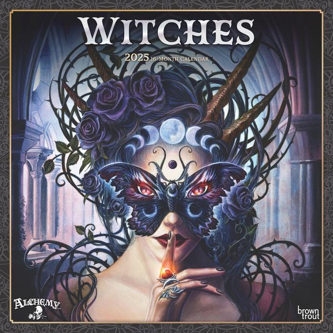 Kalendář/Diář Alchemy Witches Official 2025 12 X 24 Inch Monthly Square Wall Calendar Plastic-Free 