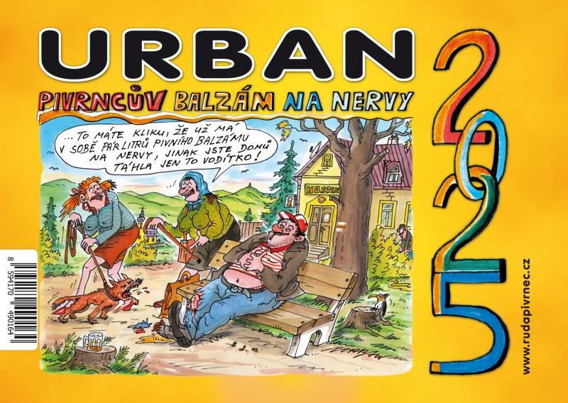 Kalendár/Diár Kalendář Urban 2025 - Pivrncův balzám na nervy Petr Urban