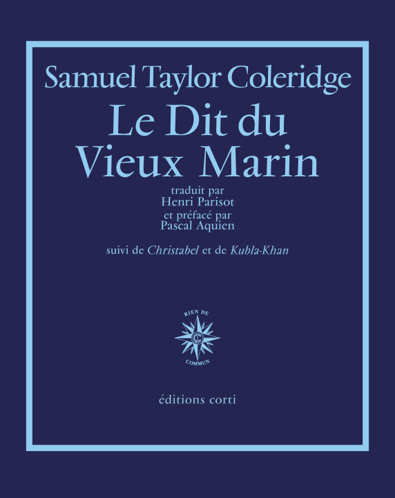 Book Le dit du vieux marin Coleridge