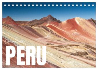 Naptár/Határidőnapló Geheimnisvolles Peru (Tischkalender 2025 DIN A5 quer), CALVENDO Monatskalender Calvendo