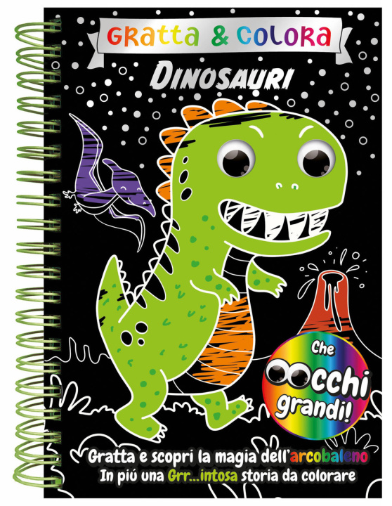 Carte Dinosauri. Gratta e colora 
