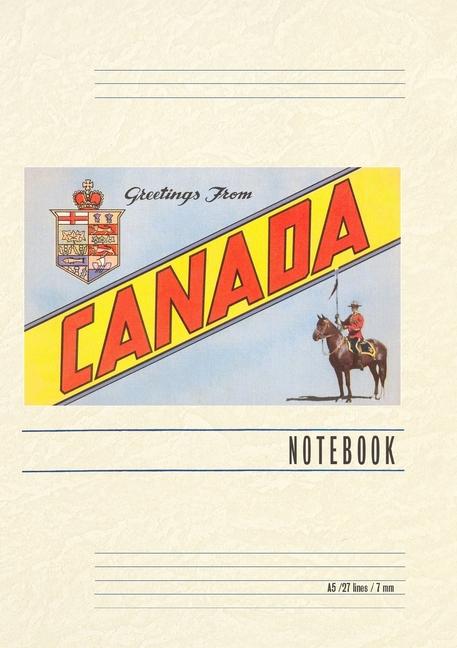 Книга Vintage Lined Notebook Greetings from Canada 