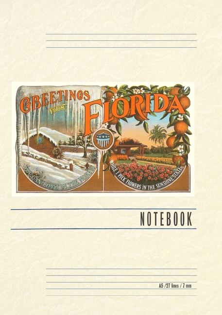 Книга Vintage Lined Notebook Greetings from Florida 