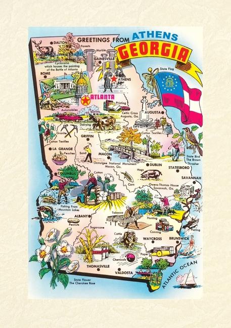 Knjiga Vintage Lined Notebook Greetings from Athens 