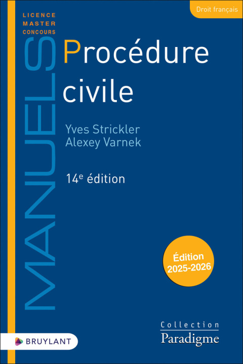 Book Procédure civile Yves Strickler