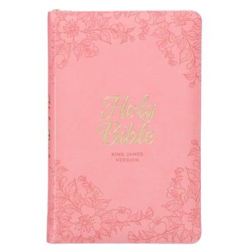 Kniha KJV Bible Deluxe Gift Faux Leather, Pink Floral W/zipper Christian Art Gifts Inc.