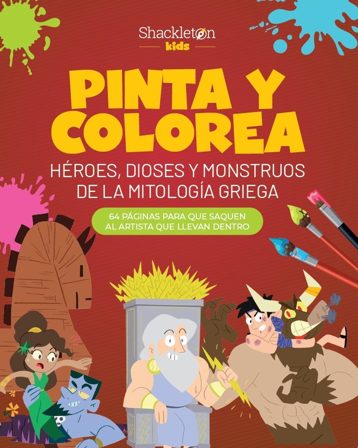 Könyv PINTA Y COLOREA HEROES, DIOSES Y MONSTRUOS DE LA MITOLOGIA G WUJI HOUSE