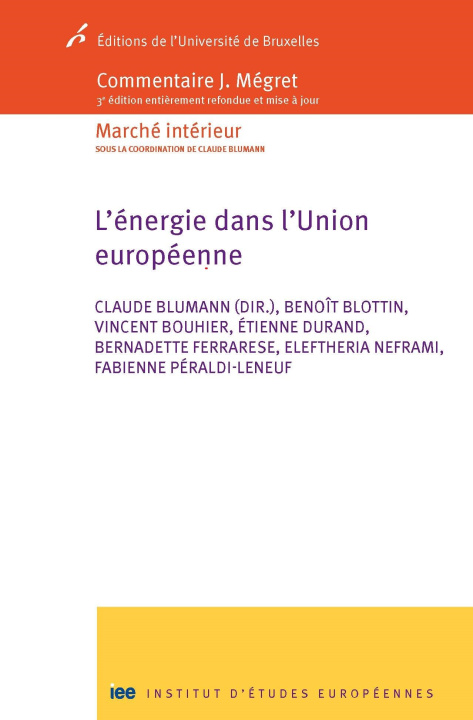 Kniha L'énergie dans l'Union Européenne Blumann