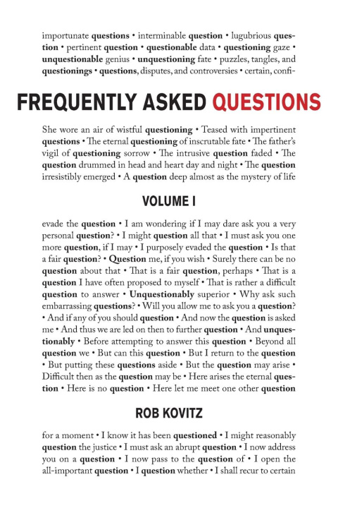 Knjiga Frequently Asked Questions, Volume 1 Rob Kovitz