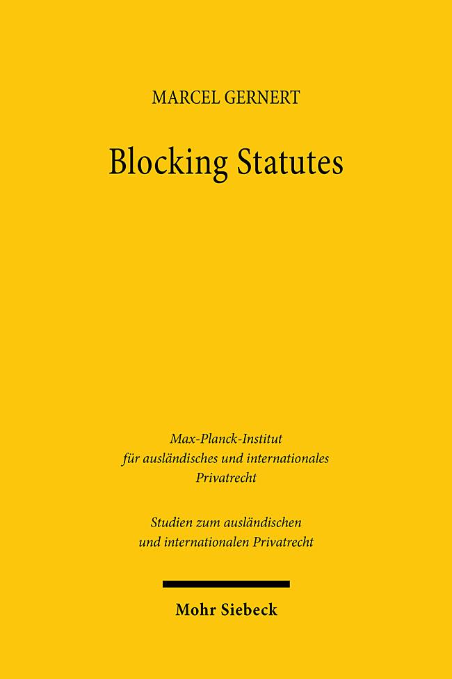 Knjiga Blocking Statutes Marcel Gernert