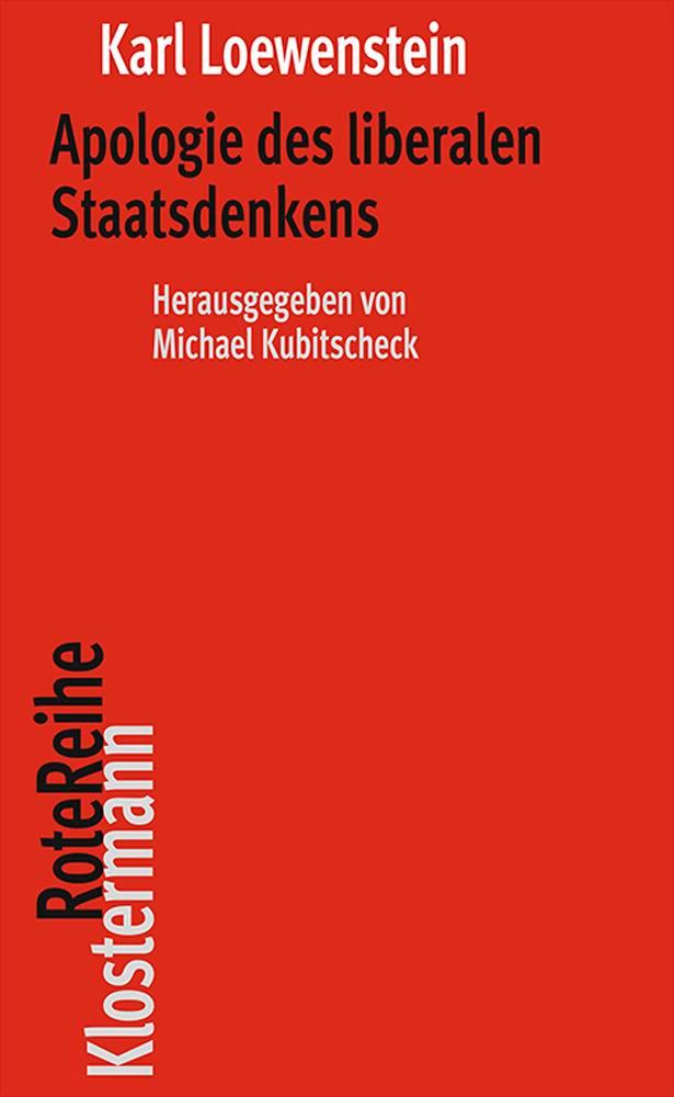 Kniha Apologie des liberalen Staatsdenkens Michael Kubitschek