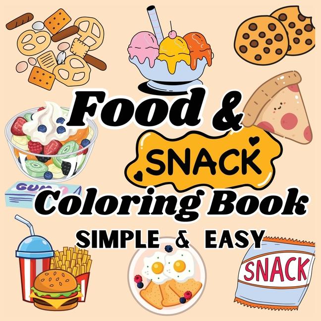 Kniha Food and Snacks Coloring Book 