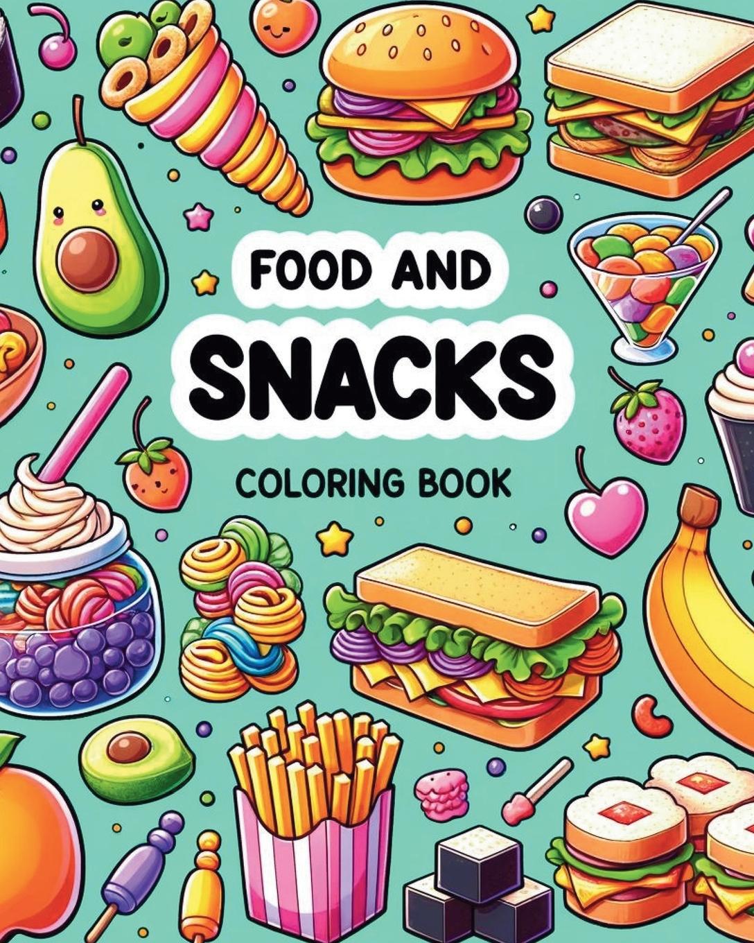 Kniha Food and Snacks Coloring Book 