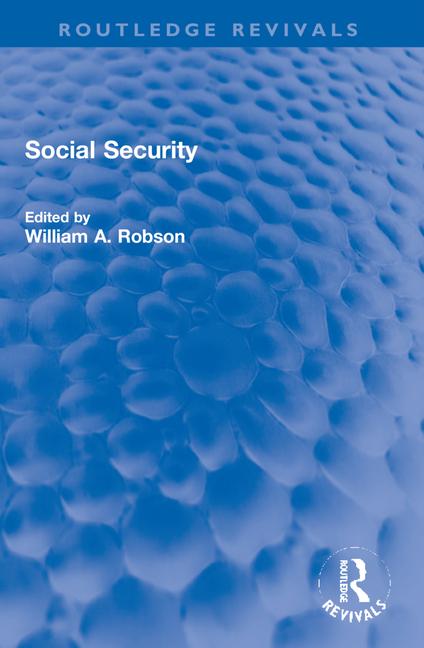 Knjiga Social Security William Robson