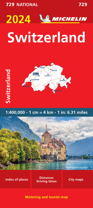 Nyomtatványok Switzerland 2024 - Michelin National Map 729 Michelin