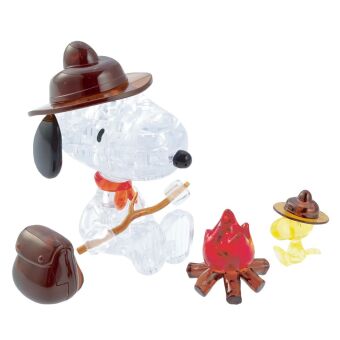 Joc / Jucărie Crystal Puzzle - Snoopy Camping 