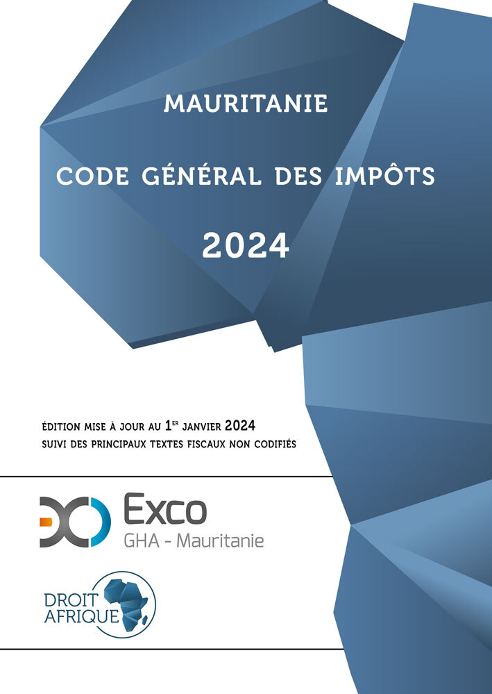 Carte Mauritanie - Code général des impôts 2024 Droit Afrique