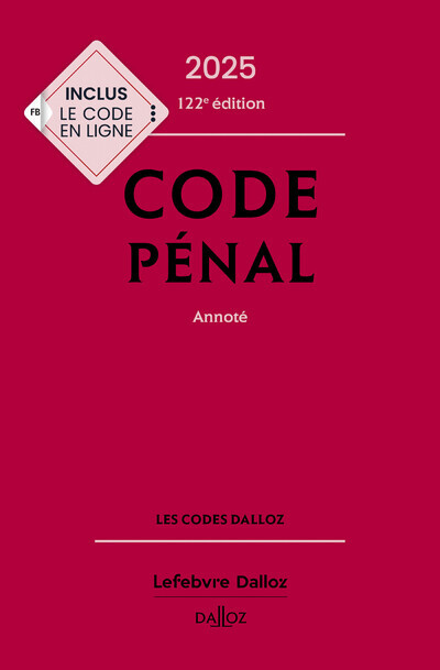 Knjiga Code pénal 2025, annoté. 122e éd. Yves Mayaud