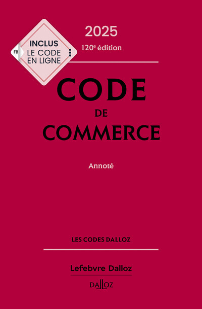 Книга Code de commerce 2025, annoté. 120e éd. Nicolas Rontchevsky