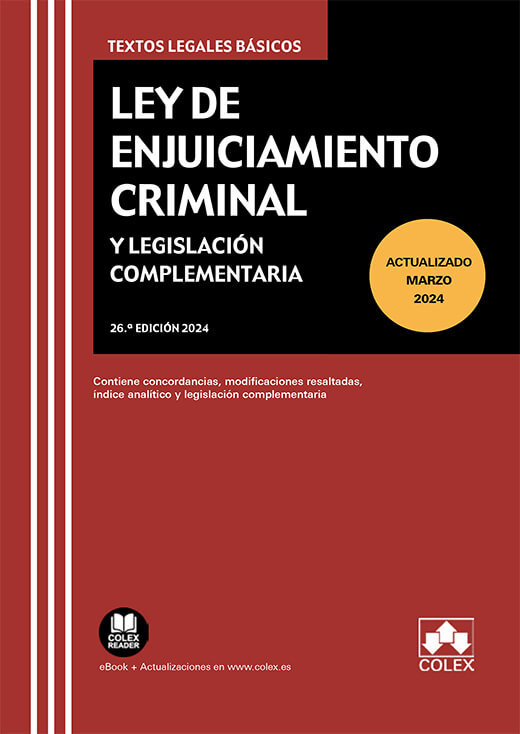 Kniha LEY DE ENJUICIAMIENTO CRIMINAL Y LEGISLACION COMPLEMENTARIA 26º E 