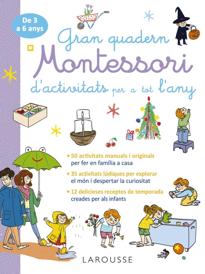 Kniha Gran quadern Montessori d'activitats per a tot l'any LAROUSSE EDITORIAL