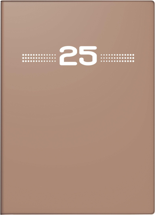 Carte rido/idé 7013202015 Taschenkalender Modell perfect/Technik I (2025)| 2 Seiten = 1 Woche| A6| 144 Seiten| Kunststoff-Einband| caramel 