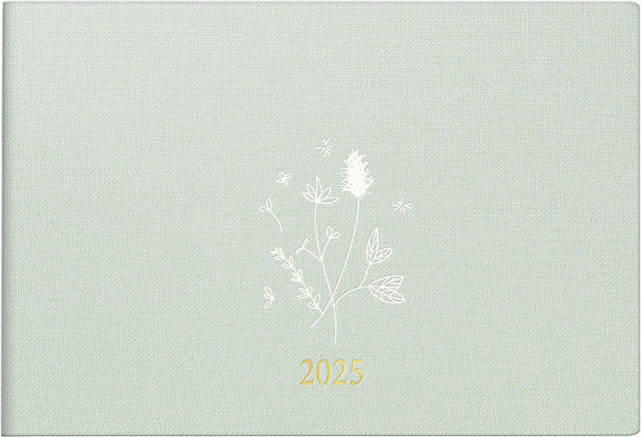 Książka rido/idé 7017515025 Taschenkalender Modell Septimus (2025) "Wild Flowers"| 2 Seiten = 1 Woche| A6 quer| 128 Seiten| Leinen-Einband Trend| flexibel| mi 