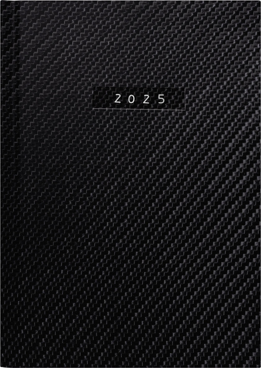 Könyv rido/idé 7021812805 Buchkalender Modell Chefplaner (2025) "Carbon"| 1 Seite = 1 Tag| A5| 400 Seiten| Kunstleder-Einband| flexibel| schwarz 