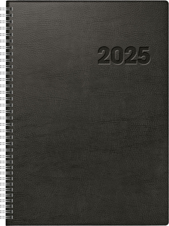 Carte rido/idé 7027501905 Buchkalender Modell Conform (2025)| 1 Seite = 1 Tag| A4| 384 Seiten| Kunststoff-Einband| schwarz 