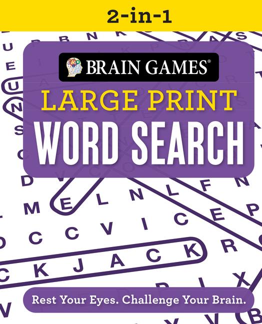 Book Brain Games 2-In-1 - Large Print Word Search Brain Games