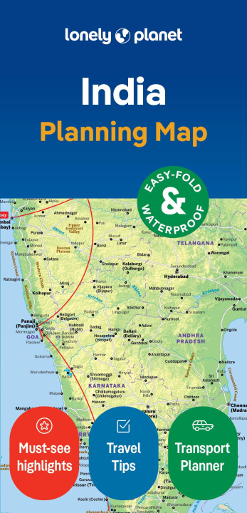 Tiskovina Lonely Planet India Planning Map Daniel McCrohan