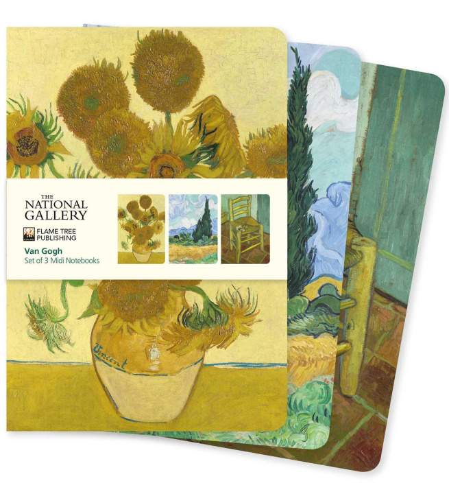 Kniha National Gallery: Van Gogh Set of 3 MIDI Notebooks 