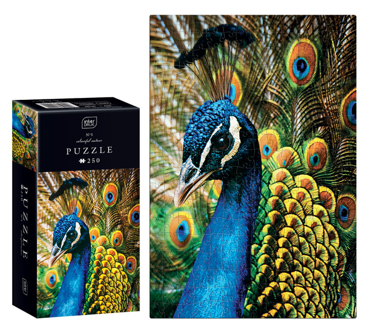 Książka Puzzle 250 el. Colourful Nature 1 Peacock. 