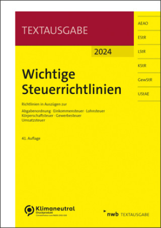 Kniha Wichtige Steuerrichtlinien Ralf Walkenhorst