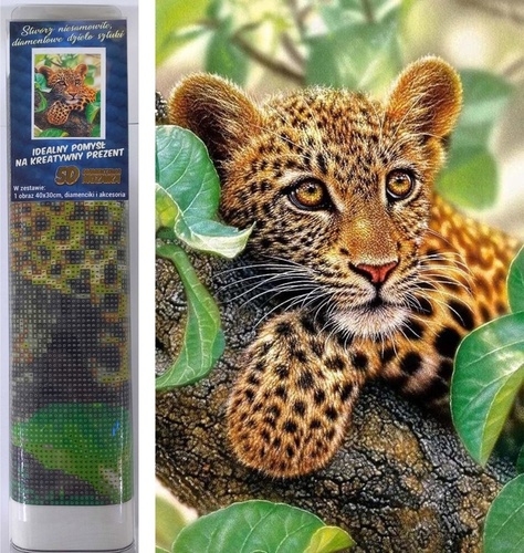 Livre Diamantové malování Leopard 