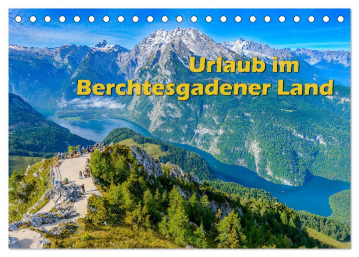 Naptár/Határidőnapló Urlaub im Berchtesgadener Land (Tischkalender 2025 DIN A5 quer), CALVENDO Monatskalender 